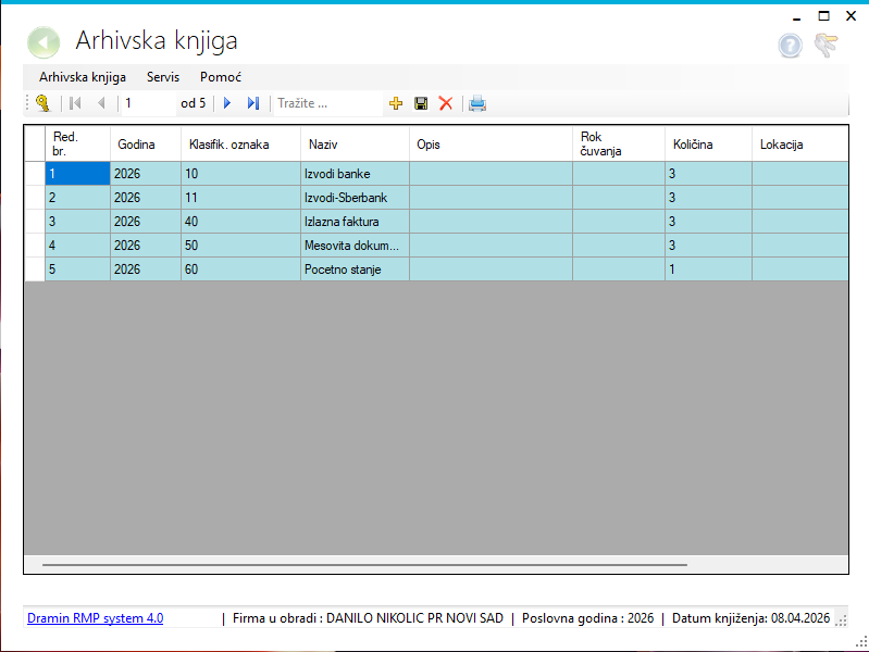 Arhivska knjiga