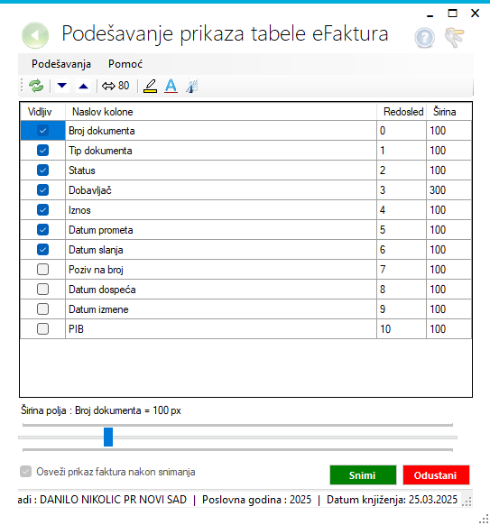 Podešavanje prikaza