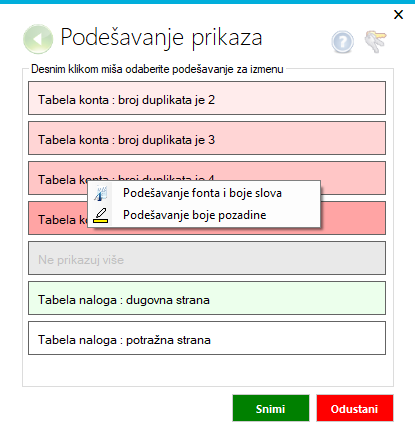 Podešavanje prikaza
