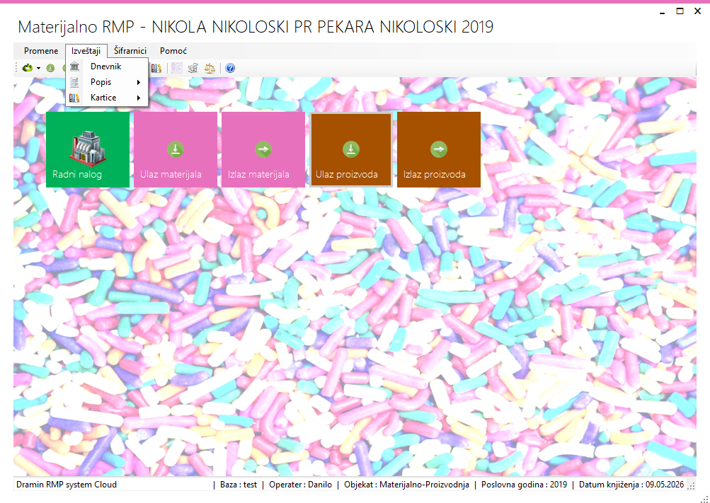 Izveštaji Materijalno RMP cloud