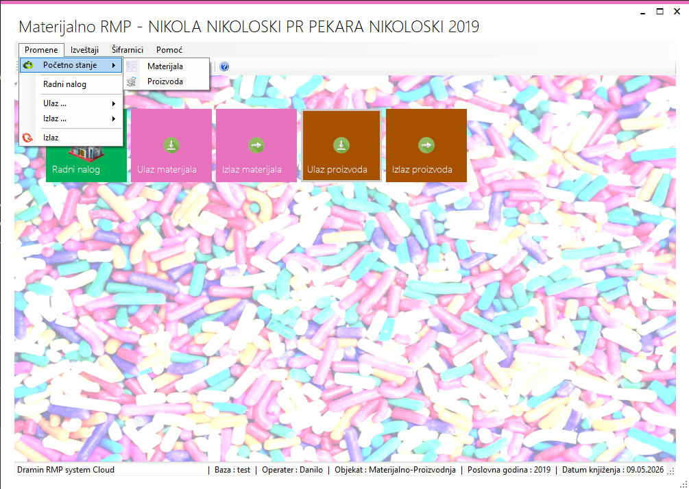 Početno stanje Materijalno RMP cloud