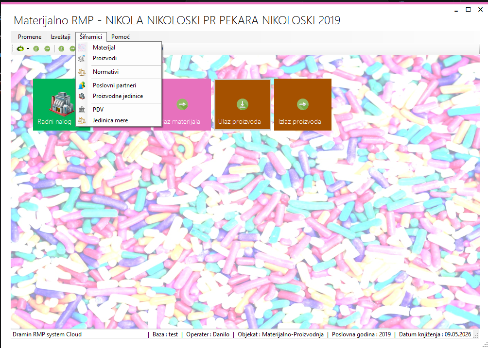Šifrarnici Materijalno RMP cloud