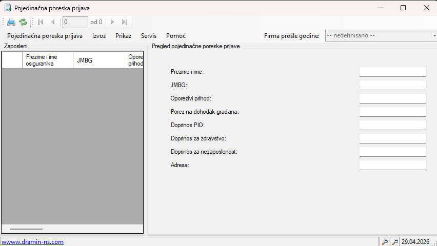 Pojedinačna poreska prijava